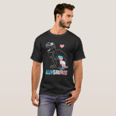 Trans Allysaurus Dinosaur Rex Saurus Transgender L T-shirt (Voorkant volledig)