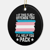 Trans als deze vlag je aanbiedt, help ik je met in keramisch ornament (Links)