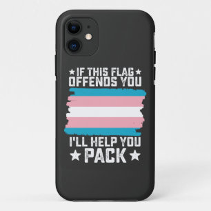 Trans Als Deze Vlag Je Ergert Zal Ik Je Helpen Om  Case-Mate iPhone Case