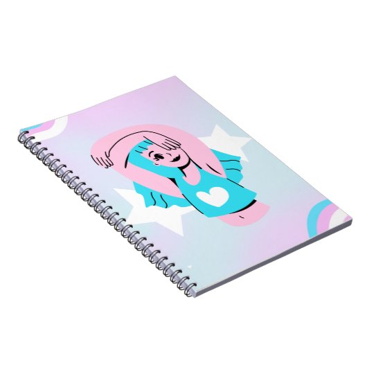 Trans art design on spiral notebook notitieboek (Rechterzijde)