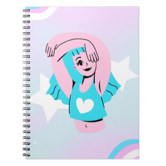 Trans art design on spiral notebook notitieboek