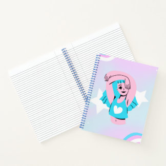 Trans art on deluxe spiral notebook notitieboek