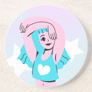 trans art on sandstone coaster zandsteen onderzetter