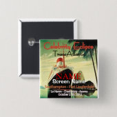 Trans-Atlantische Oceaan 2012 Vierkante Button 5,1 Cm (Voorkant /achterkant)