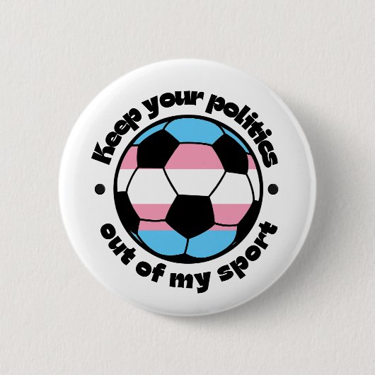 Trans Atleten -- Voetbal Ronde Button 5,7 Cm (Voorkant)