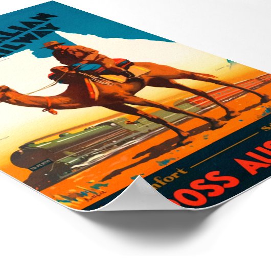 Trans Australia Railways Vintage Poster (Hoek)