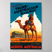 Trans Australia Railways Vintage Poster (Voorkant)