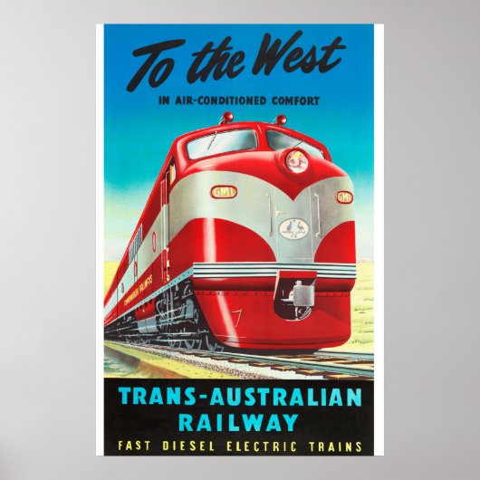 Trans-Australian Railway Poster (Voorkant)