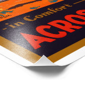  Trans-Australisch treinreisposter Foto Afdruk (Hoek)