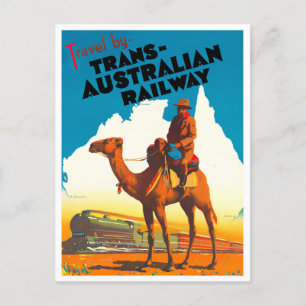Trans-Australisch treinverkeer Briefkaart