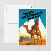 Trans-Australisch treinverkeer Briefkaart (Voorkant / Achterkant)