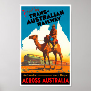 Trans-Australisch treinverkeer Poster