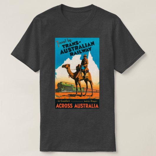  Trans-Australische spoorweg door Australië T-shirt (Design voorkant)