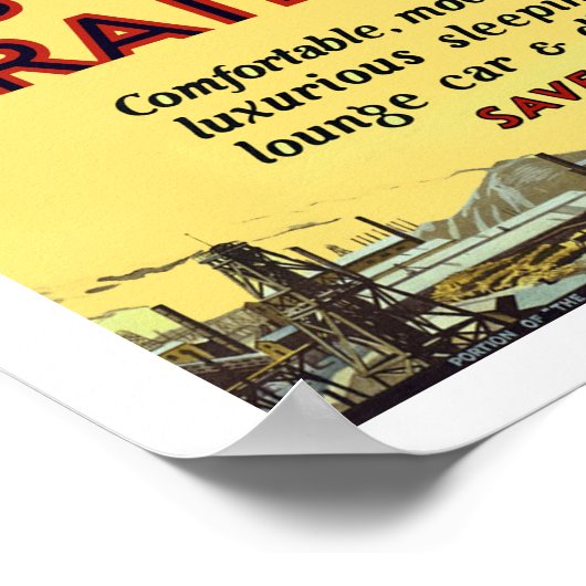 Trans-Australische spoorweg Poster (Hoek)