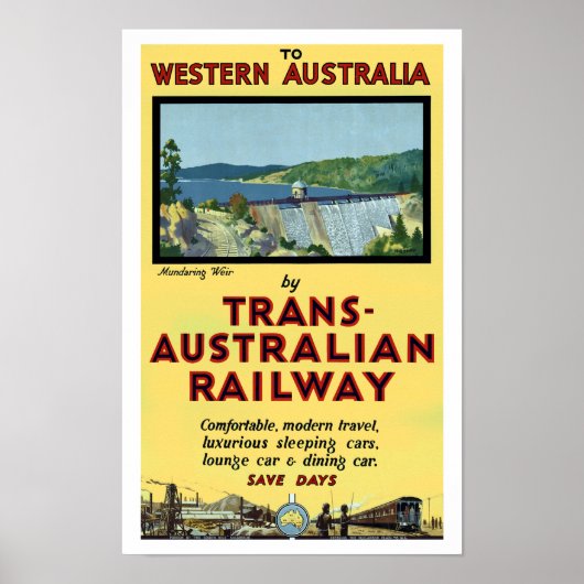 Trans-Australische spoorweg Poster (Voorkant)