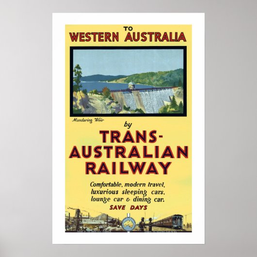 Trans-Australische spoorweg Poster (Voorkant)