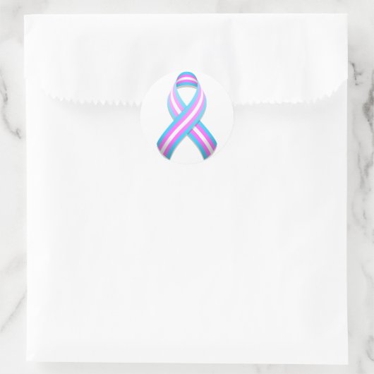 Trans Awareness Lint Ronde Sticker (Tas)