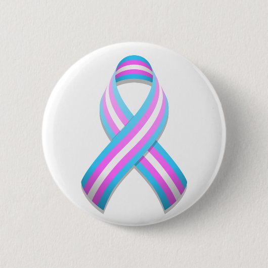 Trans Awareness Ribbon-Button Ronde Button 5,7 Cm (Voorkant)