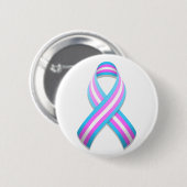 Trans Awareness Ribbon-Button Ronde Button 5,7 Cm (Voorkant /achterkant)