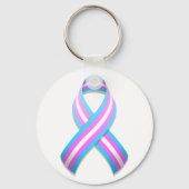 Trans Awareness Ribbon Sleutelhanger (Voorkant)