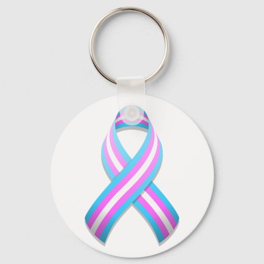 Trans Awareness Ribbon Sleutelhanger (Voorkant)