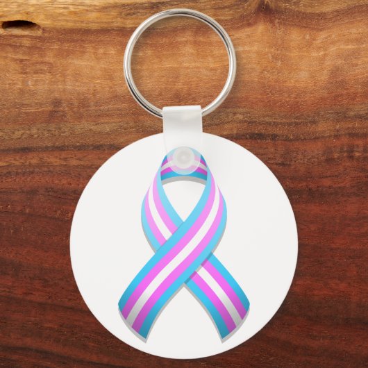 Trans Awareness Ribbon Sleutelhanger (Voorkant)
