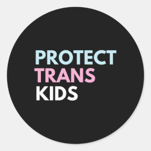 Trans beschermen ronde sticker