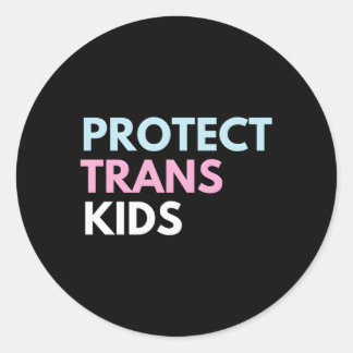 Trans beschermen ronde sticker