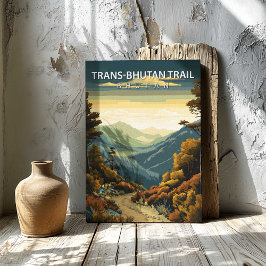 Trans Bhutan Trail Bhutan Bestemming Canvasprint Canvas Afdruk