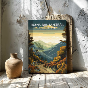 Trans Bhutan Trail Bhutan Bestemming Canvasprint Canvas Afdruk