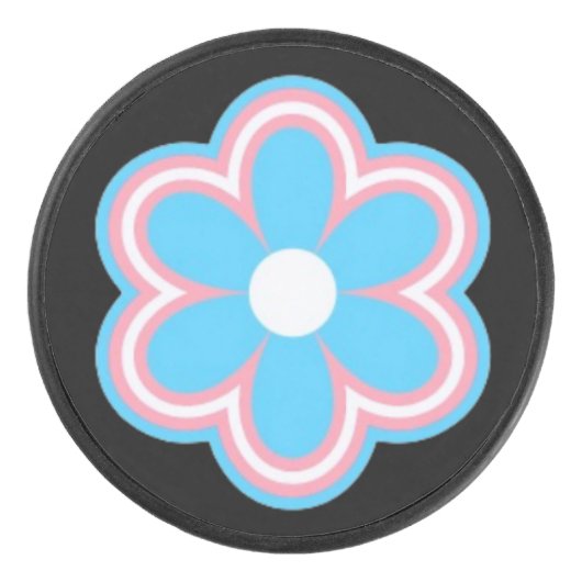 trans bloem hockey puck (Voorkant)