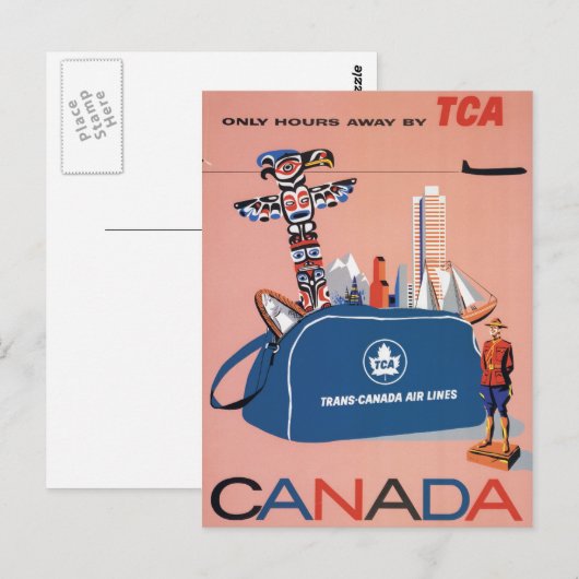 Trans-Canada luchtlijnen Briefkaart (Voorkant / Achterkant)