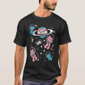 Trans Cats In Space Transgender Transsexual Pride  T-shirt (Voorkant)