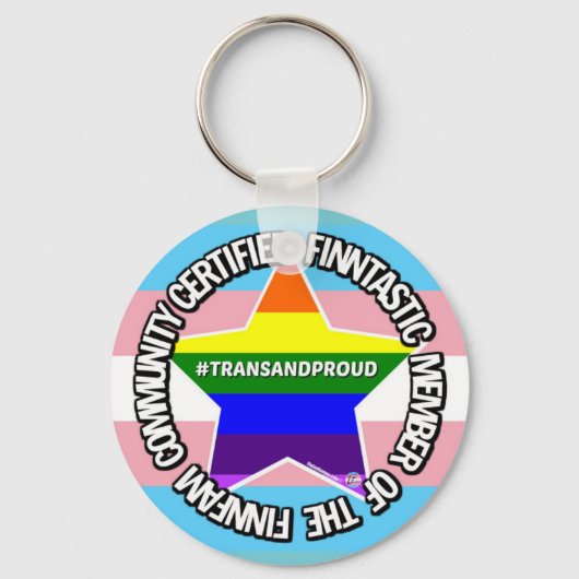 (Trans) Certified FinnFam Member Keyring Sleutelhanger (Voorkant)
