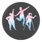 trans disabled design on hockey puck (Voorkant)