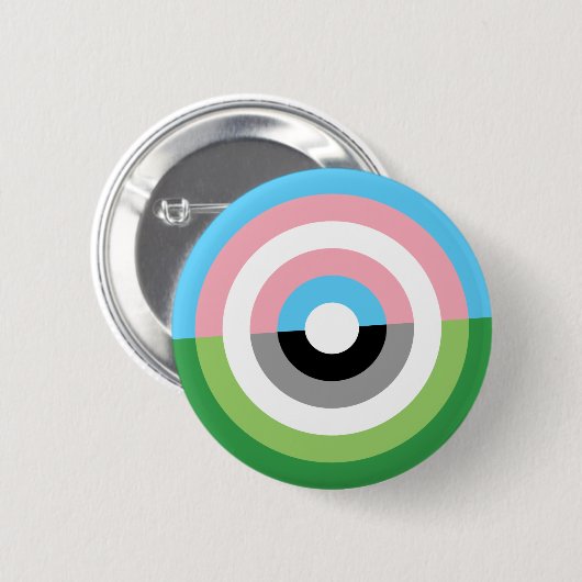 Trans en Aromantic Pride Button (Voorkant /achterkant)