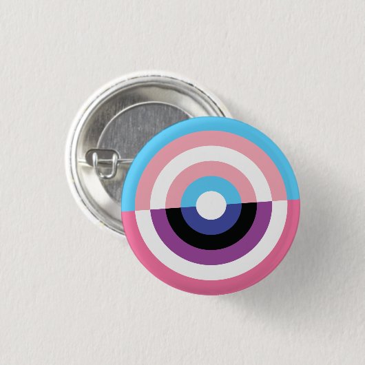 Trans- en Gendervloeistofpride-Button Ronde Button 3,2 Cm (Voorkant /achterkant)
