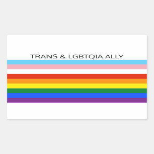 TRANS- EN LGBTQIA ALLEEN RECHTHOEKIGE STICKER