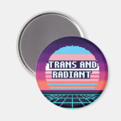 Trans En Stralende Pride Pixel Magneet (Voorkant / Achterkant)