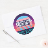 Trans En Stralende Pride Pixel Sticker (Envelop)