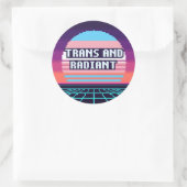 Trans En Stralende Pride Pixel Sticker (Tas)