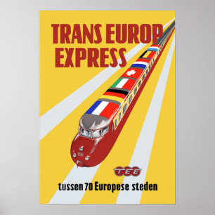Trans-Europe Express-reisbureau Poster