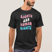 Trans-Europese rechten zijn mensenrechten transgen T-shirt (Voorkant)