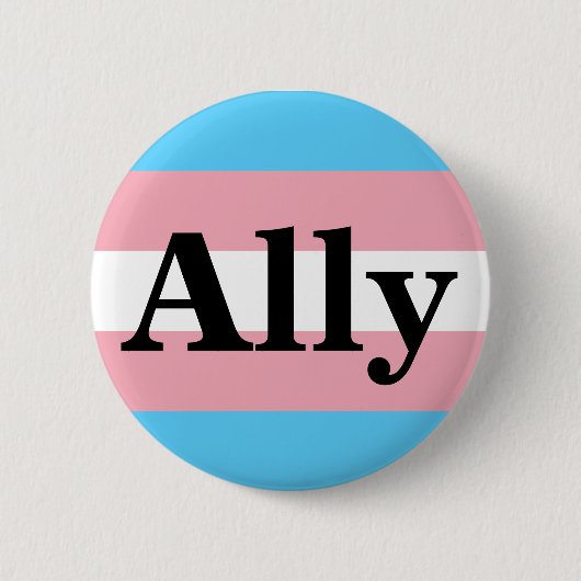 Trans Flag Ally Serif Font Button (Voorkant)