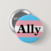 Trans Flag Ally Serif Font Button (Voorkant /achterkant)