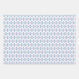 Trans Flag hartpatroon Inpakpapier Vel