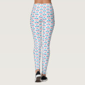 Trans Flag hartpatroon Leggings (Achterkant)
