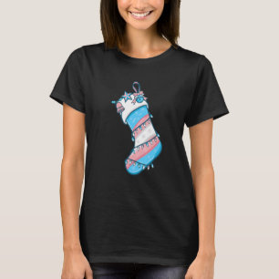Trans Flag KerstSock Merry LGBT Transgender T-shirt