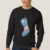 Trans Flag KerstSock Merry LGBT Transgender Trui (Voorkant)