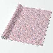 Trans Flag Leuk Blauw Roze Wit Sprinkles Patroon Cadeaupapier (Uitgerold)